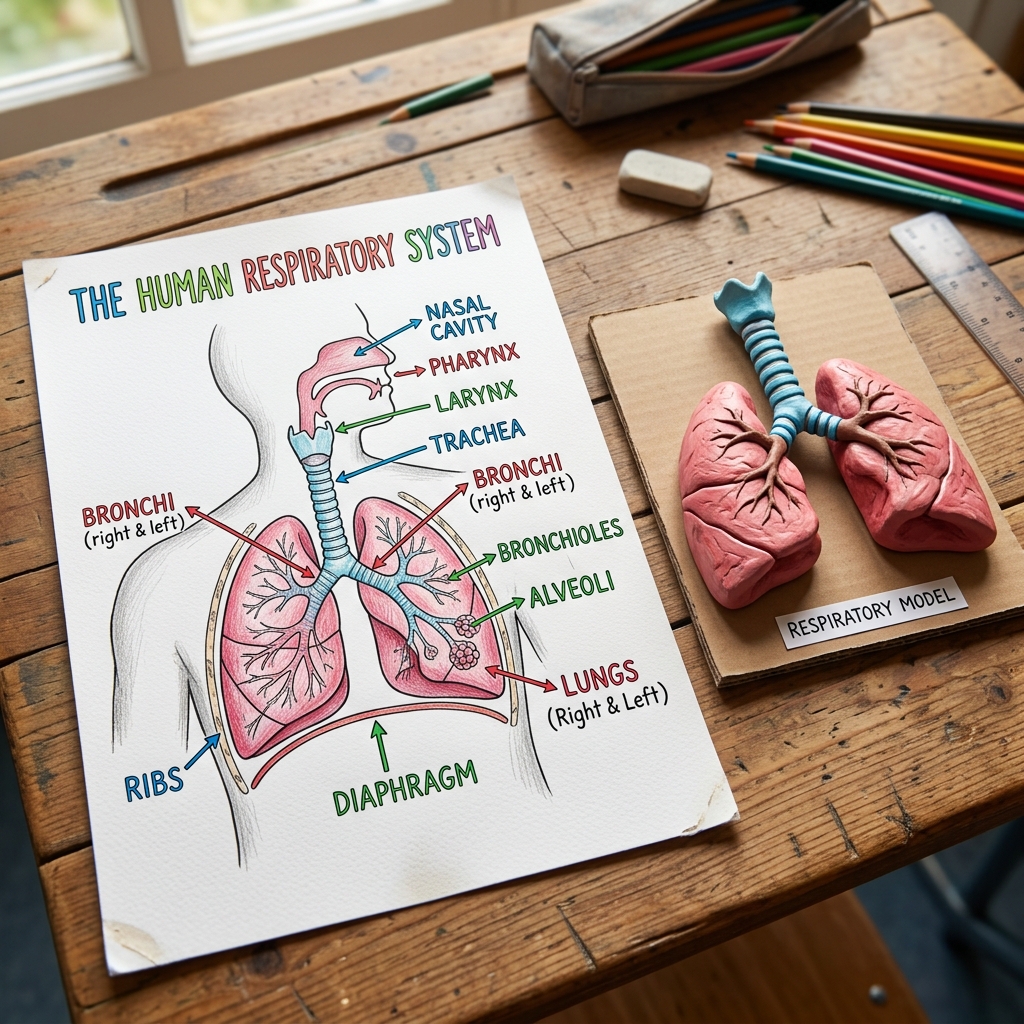 Diagrama del sistema respiratorio